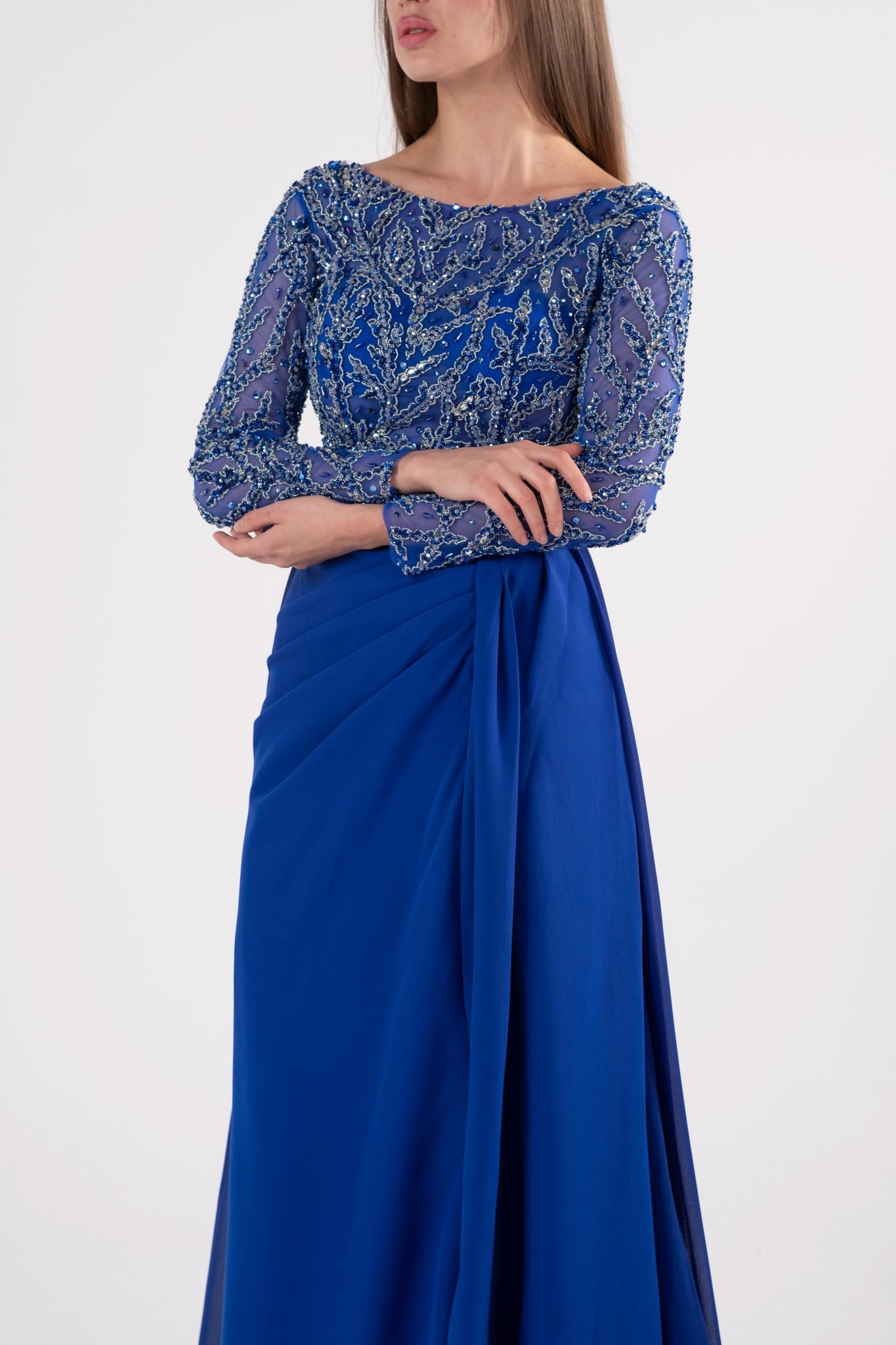 ELEGANT BOAT COLLAR DRESS